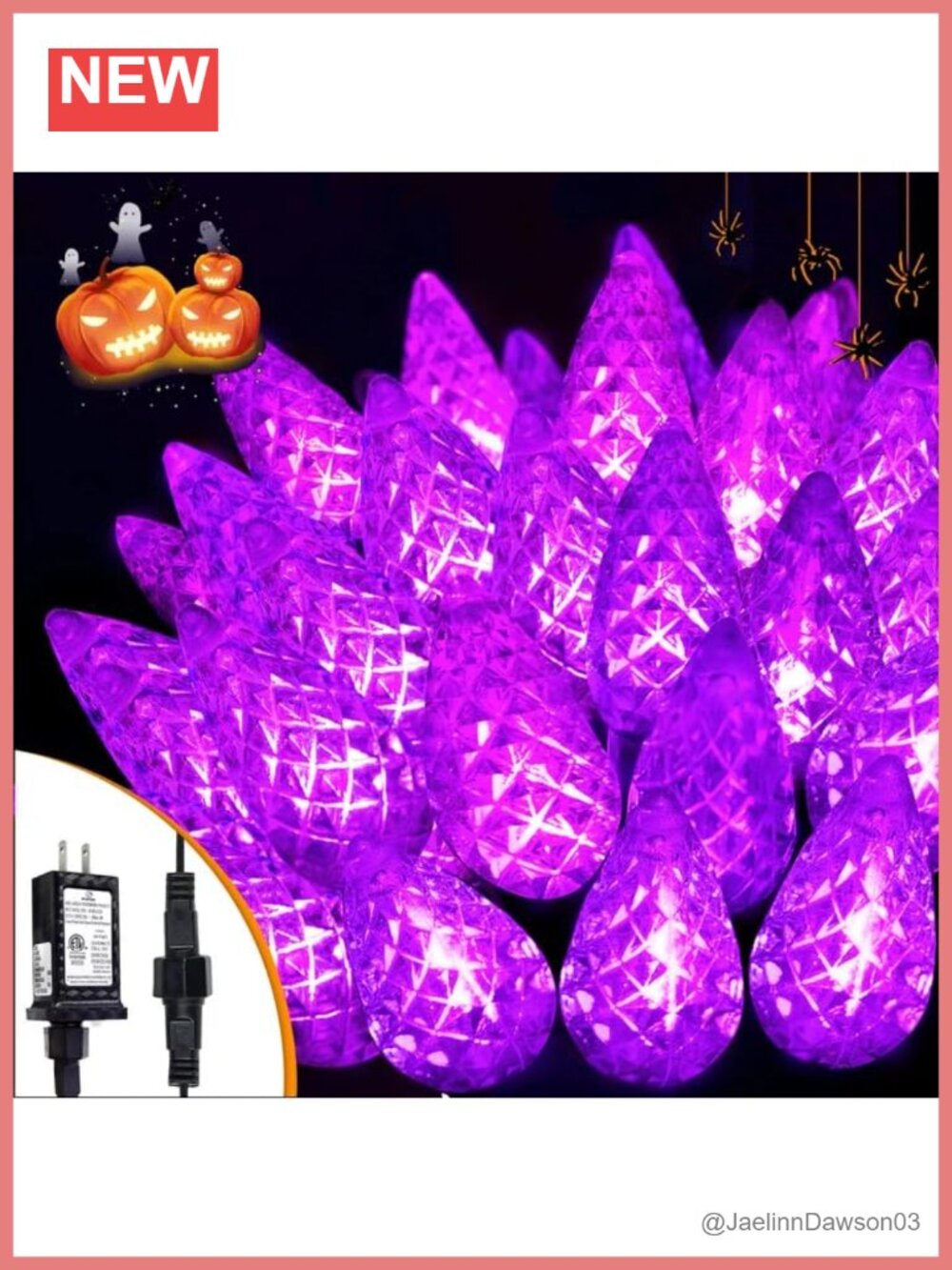 C6 Halloween String Lights 78FT 240 LED Connectable Outdoor UL Timer IP44